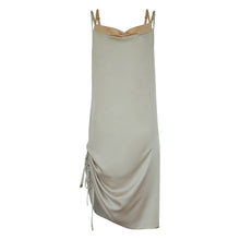 Load image into Gallery viewer, Pearl Gray Dress with Underneath Top and Drawstring
